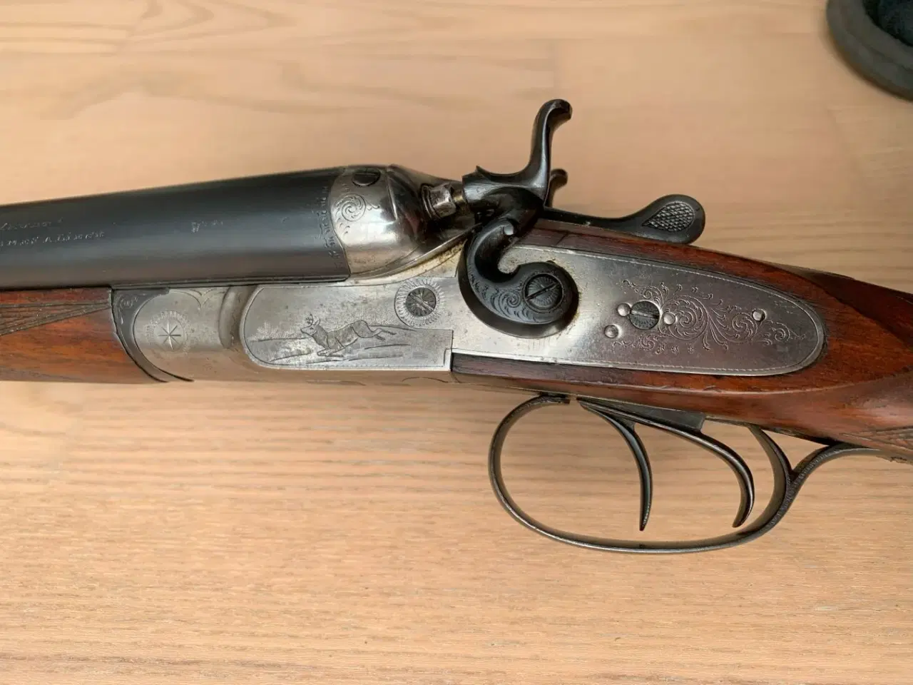 Billede 2 - Haglgevær, belgisk med haner, kaliber 12/65