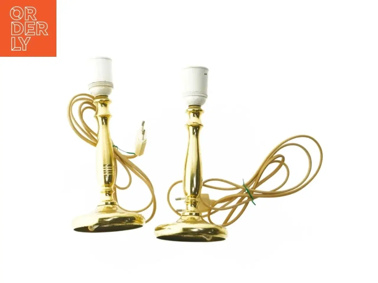 Billede 2 - Messing bordlamper sæt (str. 25 cm)