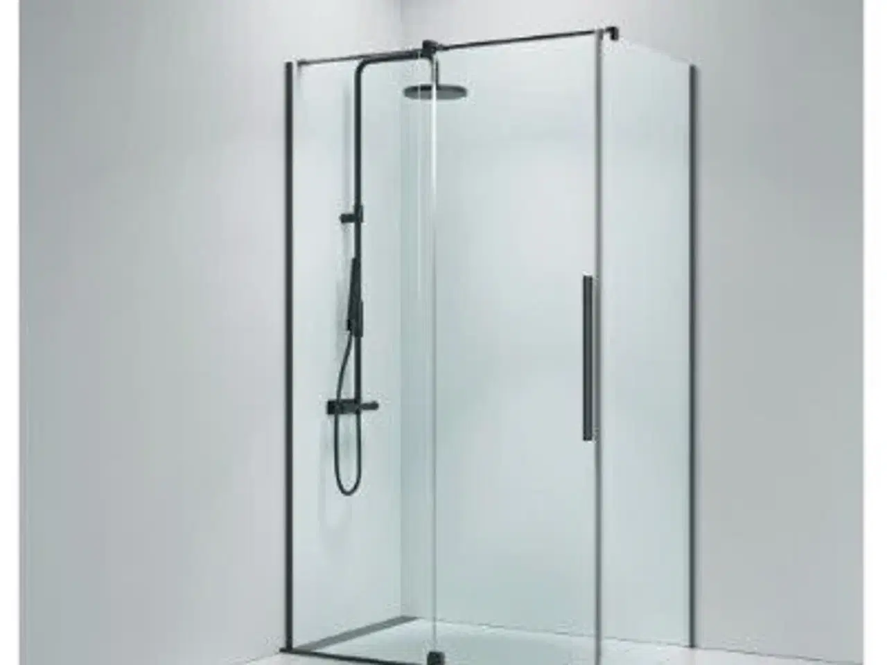 Billede 1 - Ny Faro 52 glas skydedør. Sort profiler. Klar glas