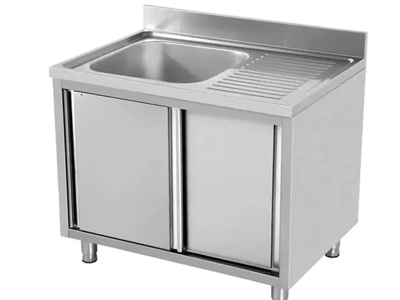 Billede 1 - Stålbord med vask – B1000 x D700 x H850 mm 