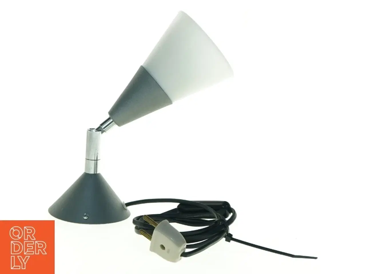 Billede 2 - Sort væg/loftslampe med hvid skærm (str. 23 gang 9 cm 23 x 9 cm)