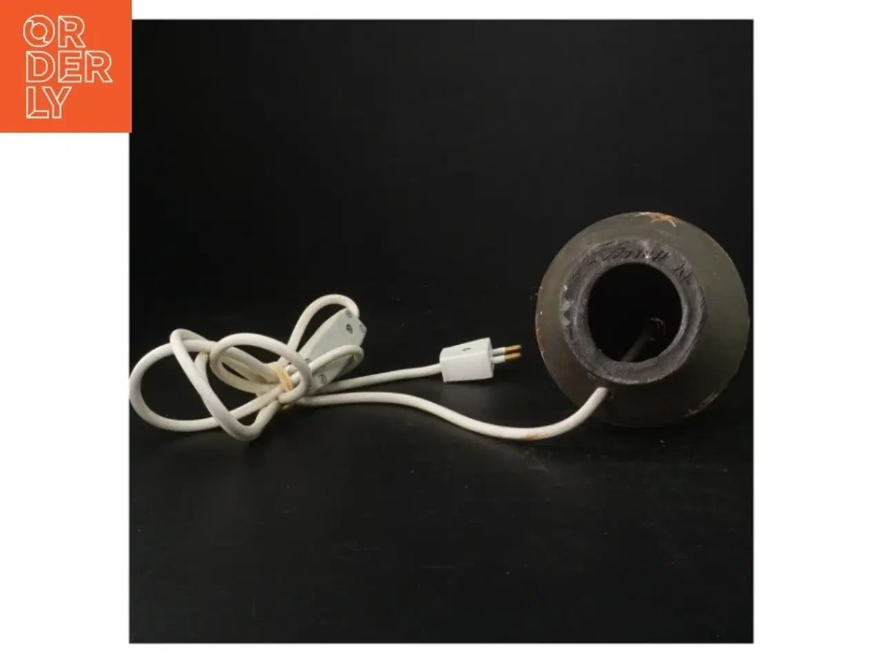 Billede 2 - Håndkavet Keramik bordlampe (str. H 21 cm)