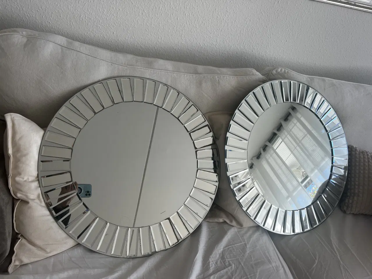 Billede 1 - skrå glasstykker Spejl