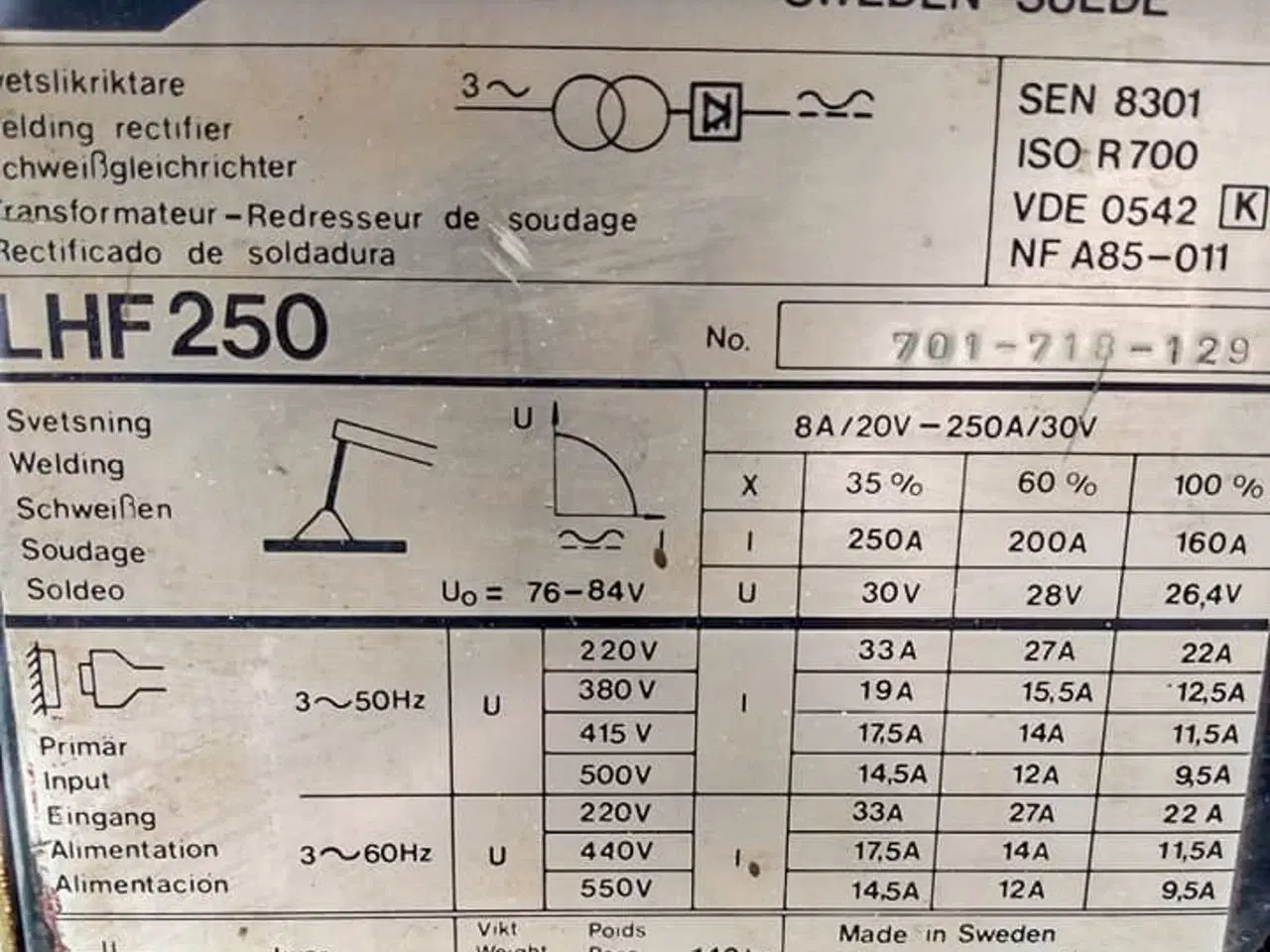 Billede 4 - Elektrode svejser, ESAB LHF 250