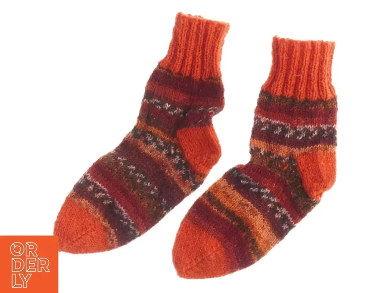Billede 3 - Håndstrikkede sokker (str. 25 x 7 cm)