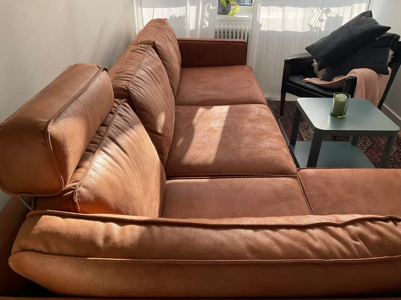 Billede 1 - Ilva sofa i Cognac farvet “ruskind”