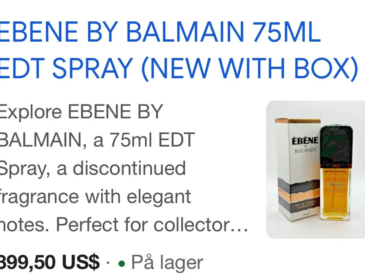 Billede 4 - Èbène de Balmain parfume sæt