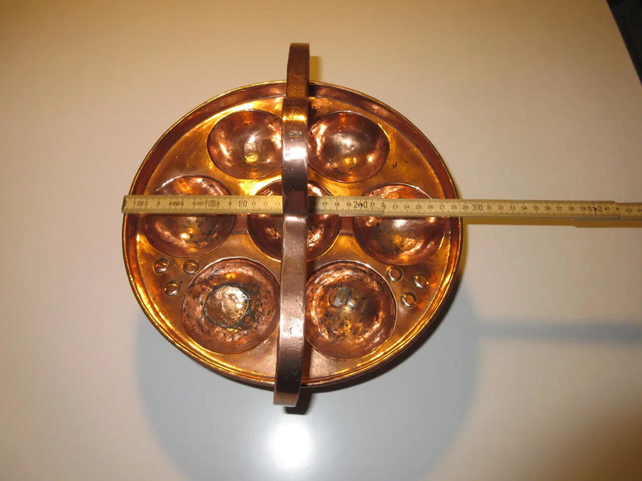 Billede 3 - Antik/retro kobber æbleskive pande