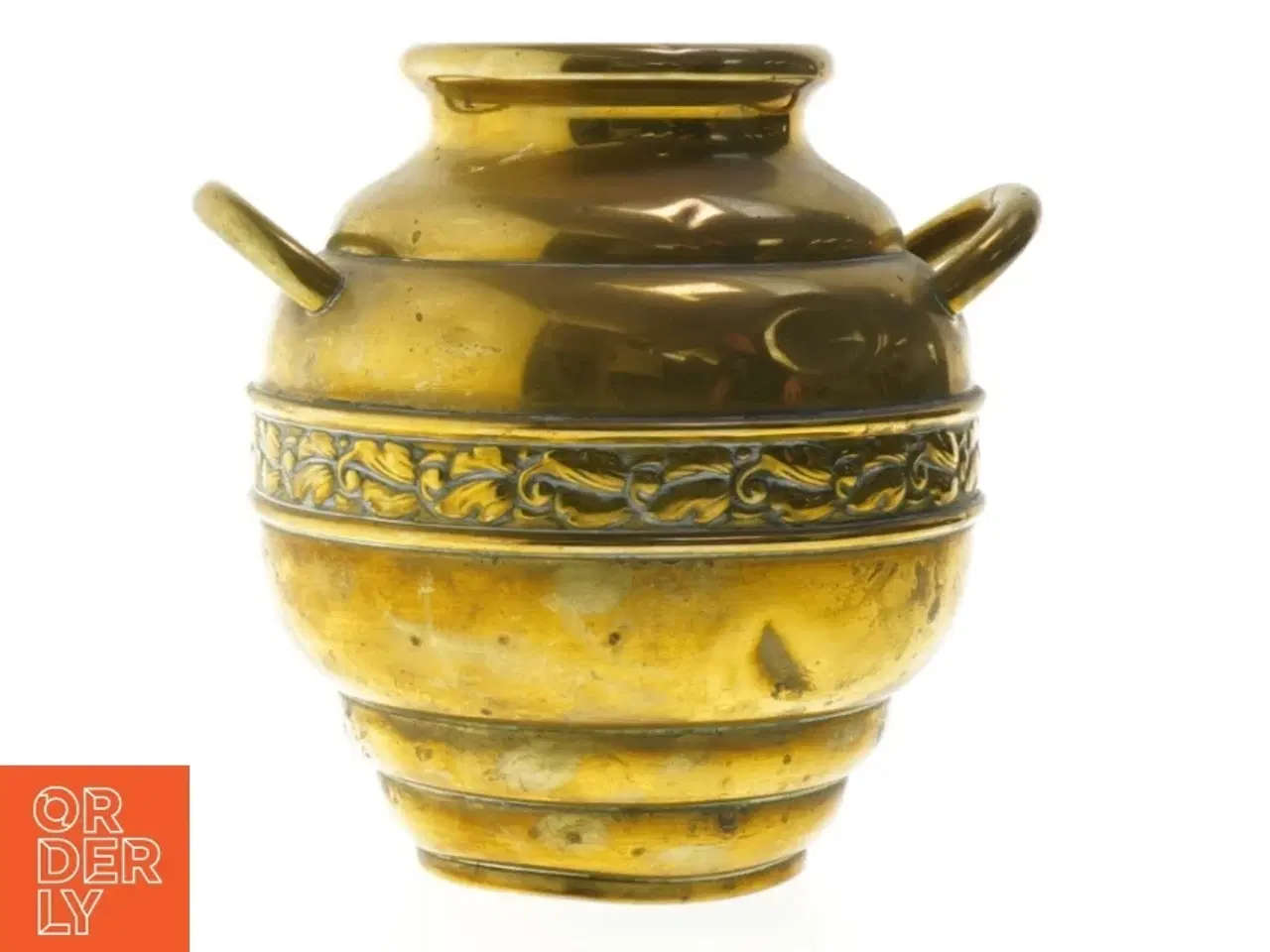 Billede 1 - Antik messing vase (str. 19 cm)