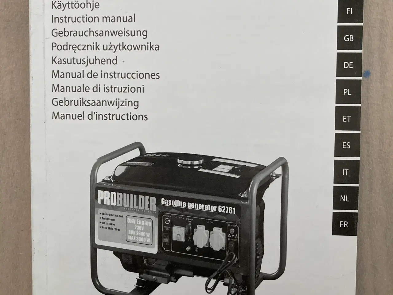 Billede 3 - Ubrugt generator med 4-takts motor.