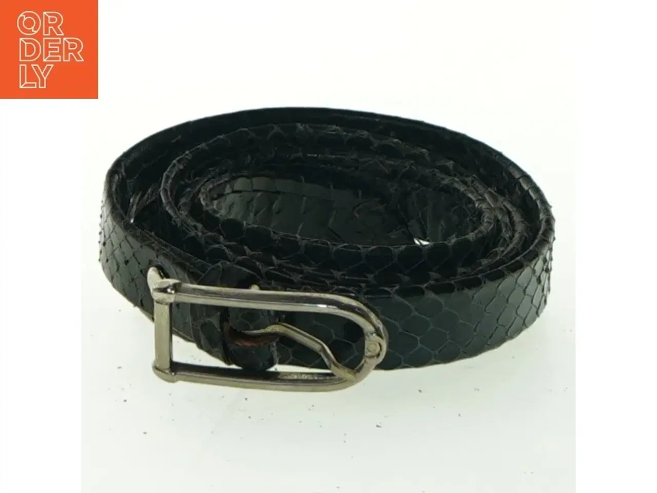 Billede 1 - Mørkt bælte i slangeskind (str. 72 cm - første hul)