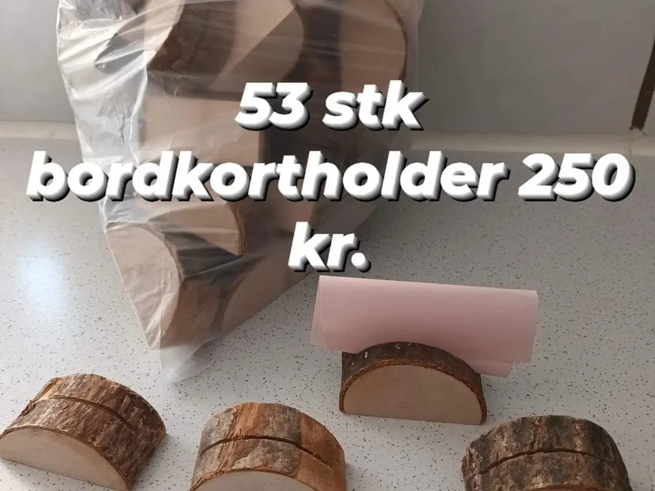 Billede 1 - Bordkortholder i træ