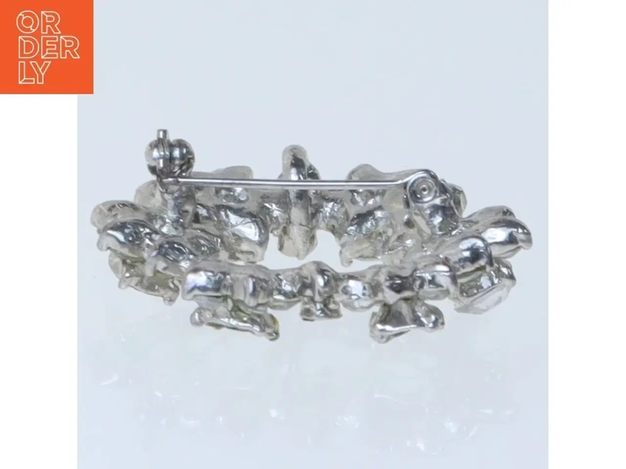 Billede 3 - Brosche med glassten (str. 4 cm)