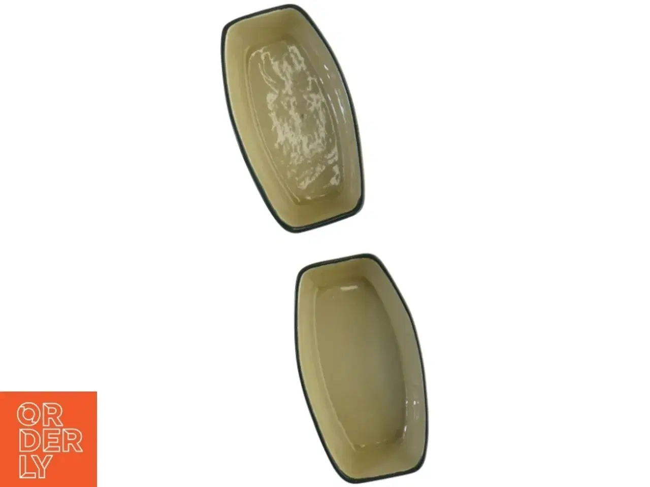 Billede 3 - Aksini Keramik fade med Sorte Bonderoser (str. 19 x 10 cm)