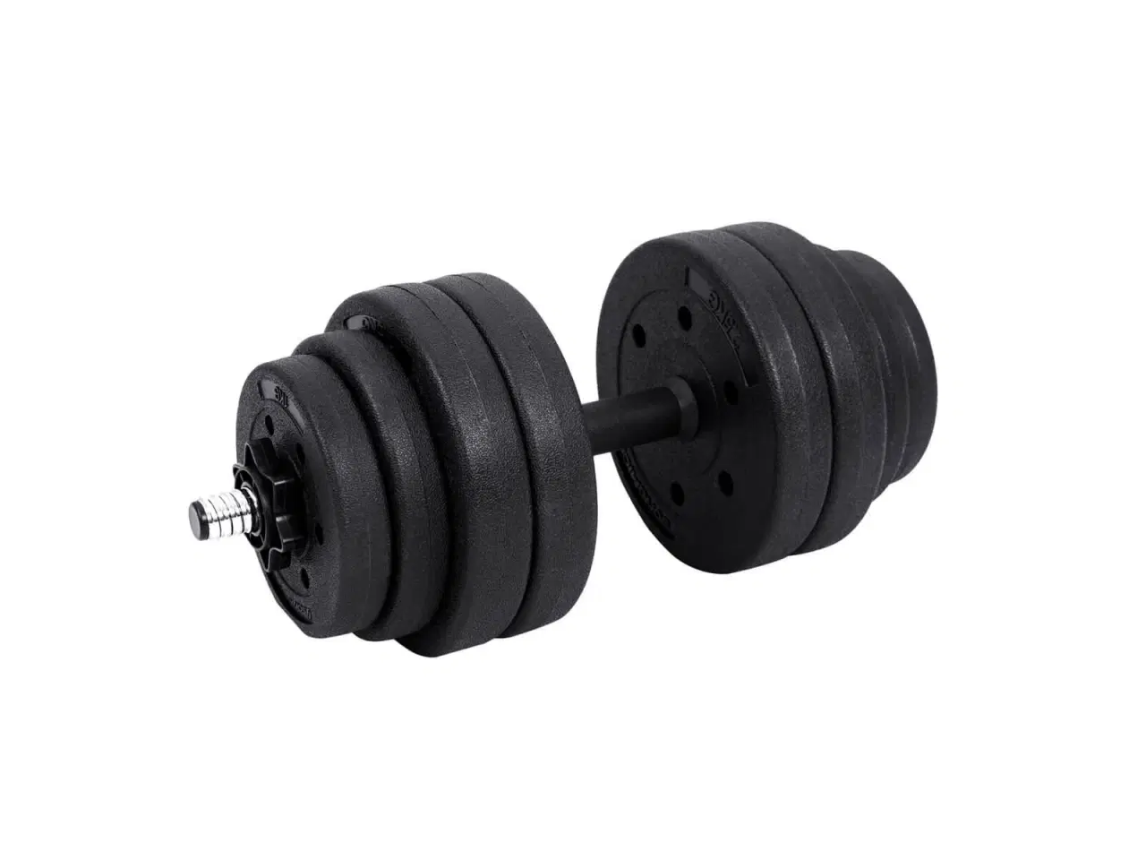 Billede 2 - Håndvægte sæt justerbare 2-i-1 – SONGMICS 2 × 15 kg med vægtstang, sort