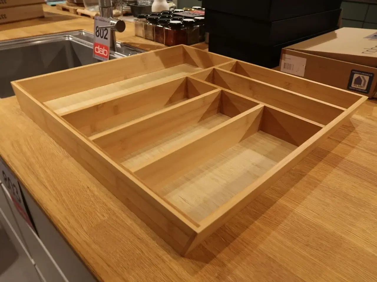 Billede 3 - Bestikindsats 50 x 50cm Bambus