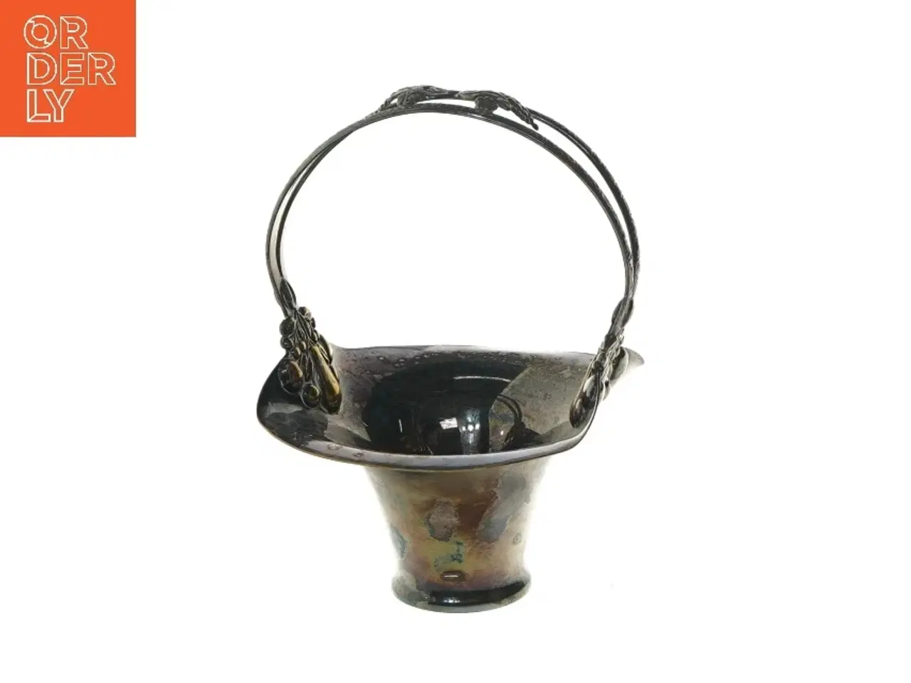 Billede 1 - Dekorativ vase med håndtag (str. Ø 12x19 cm)