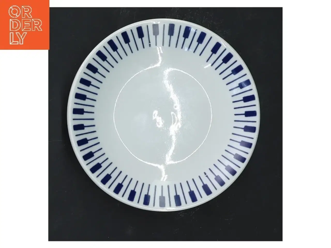 Billede 3 - Porcelænstallerkener med blå mønster fra Lyngby Tangent (str. 4 styk, ø 10 cm)