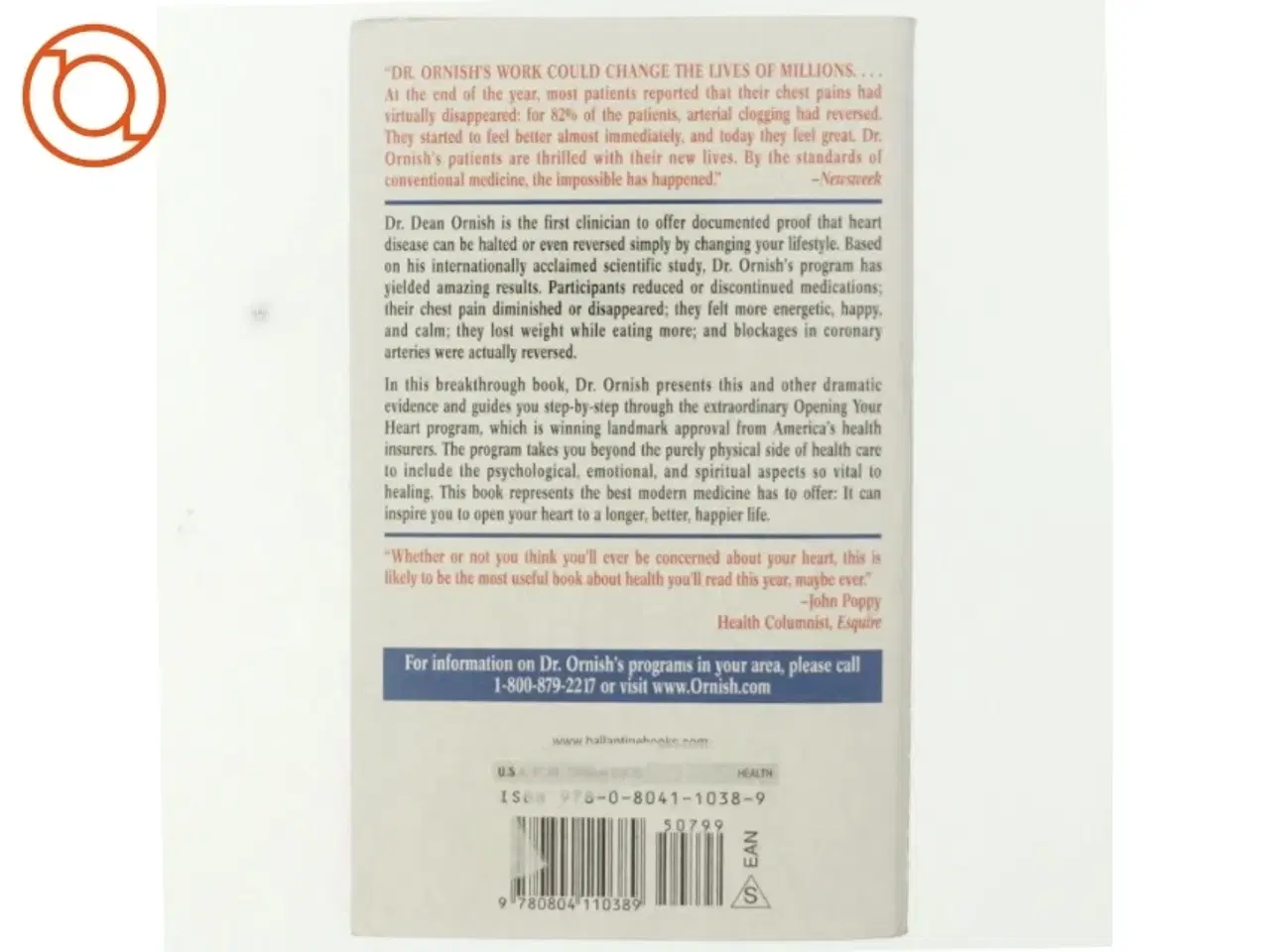Billede 3 - Dr. Dean Ornish&#39;s program for reversing heart disease : the only system scientifically proven to reverse heart disease without drugs or surgery af