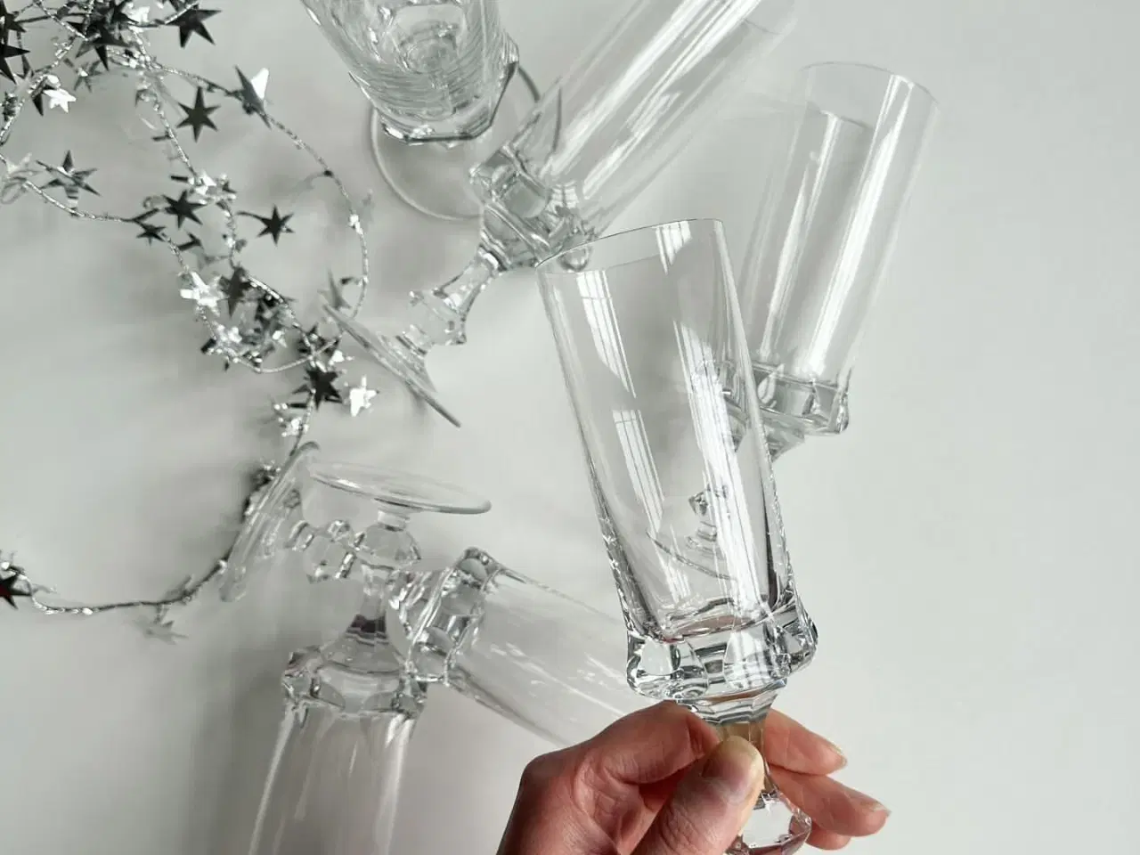 Billede 1 - Champagnefløjter af krystal, 6 stk samlet