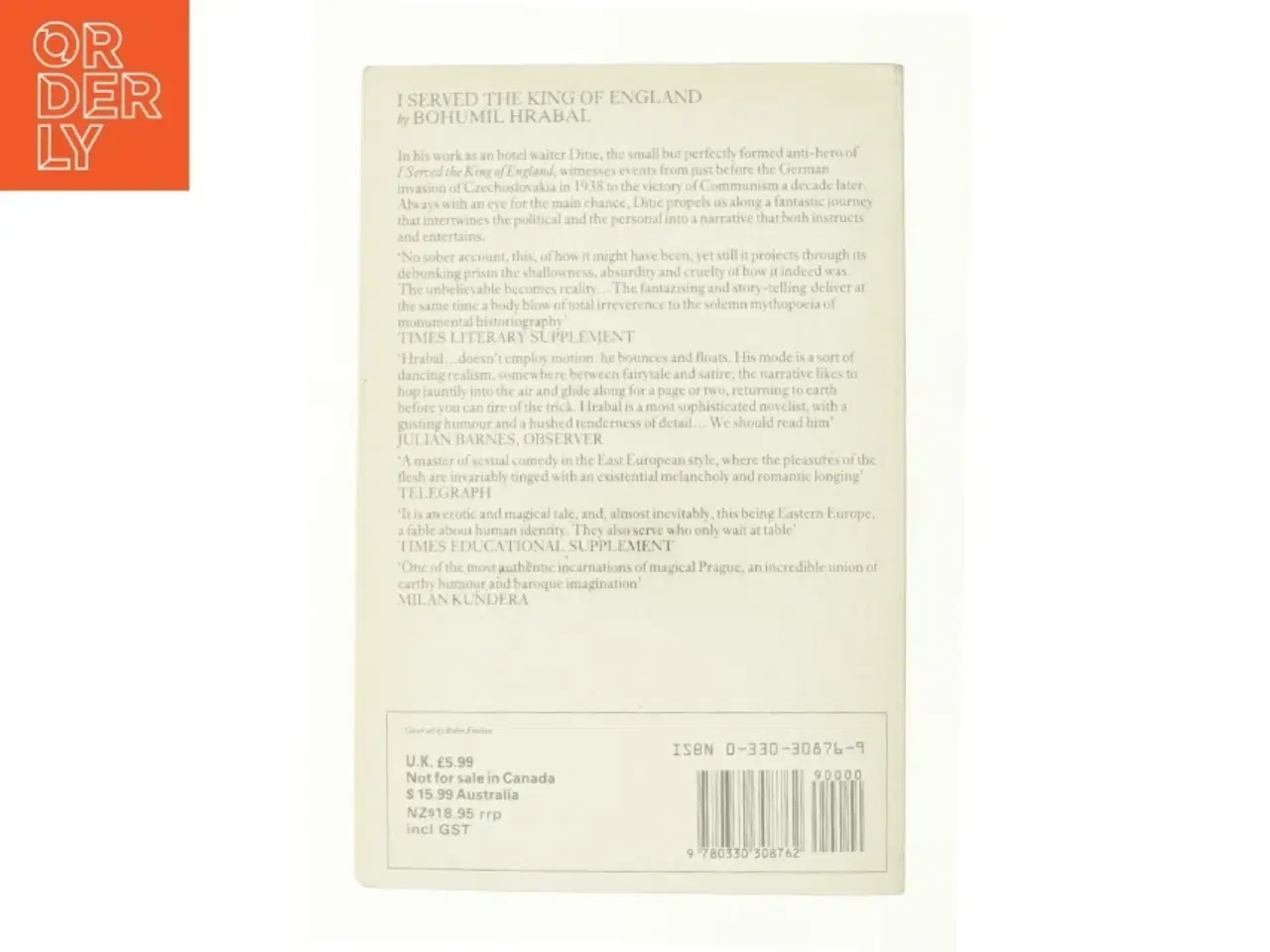 Billede 3 - I Served the King of England by Bohumil Hrabal af Hrabal, Bohumil (Bog)