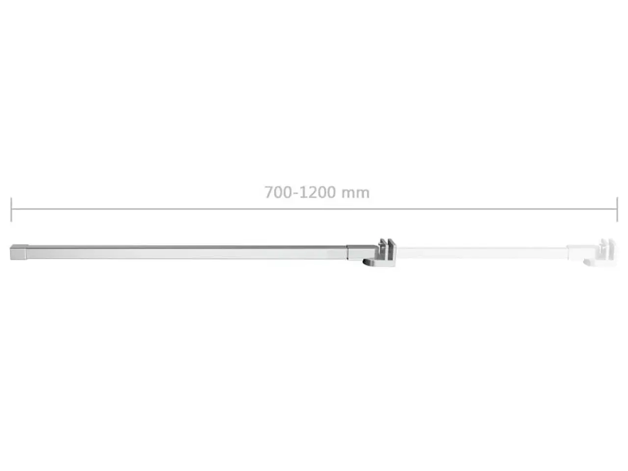 Billede 8 - Støttestang til brusevæg 70-120 cm rustfrit stål