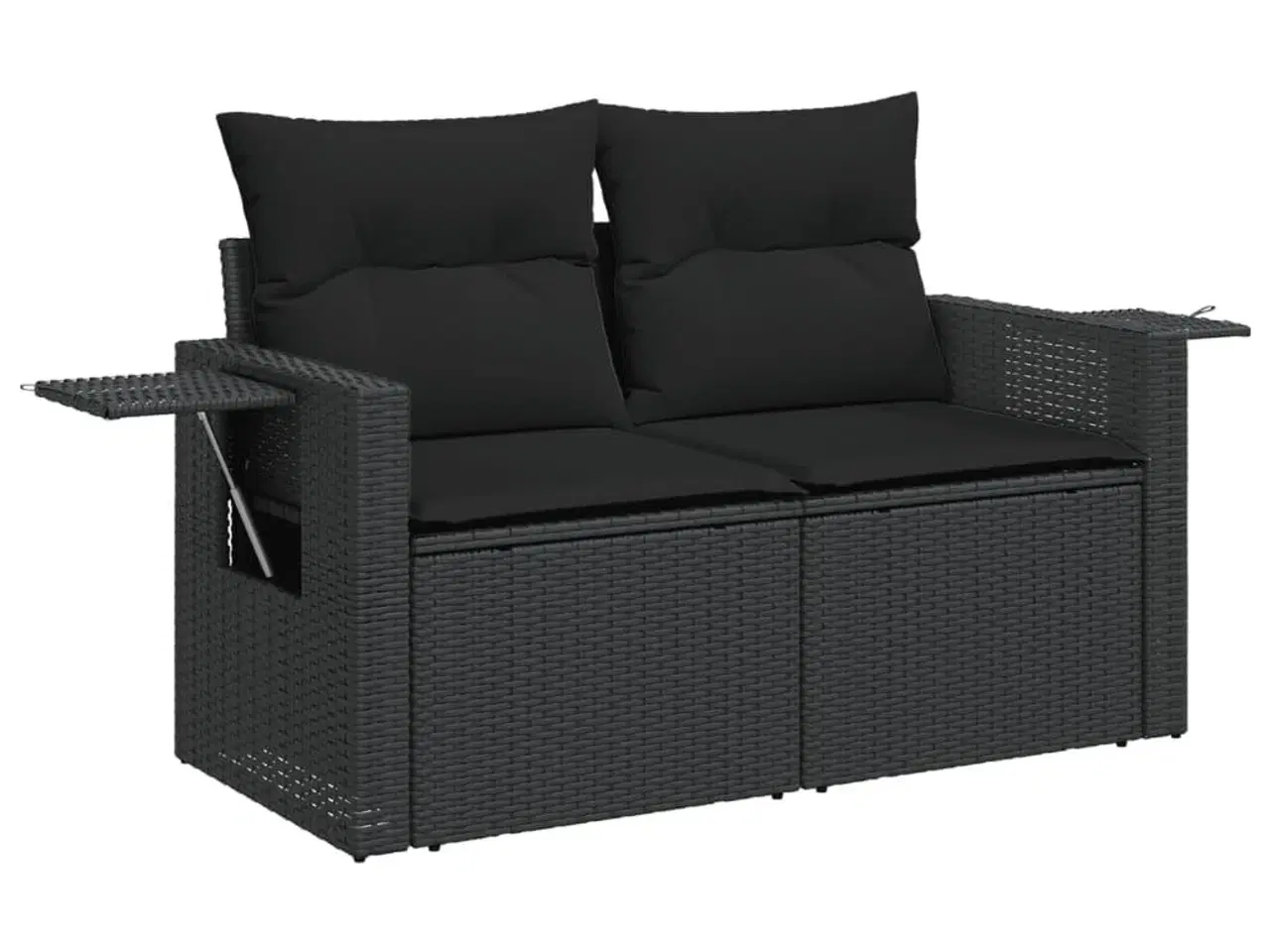Billede 4 - Sofasæt til haven 7 dele med hynder polyrattan sort