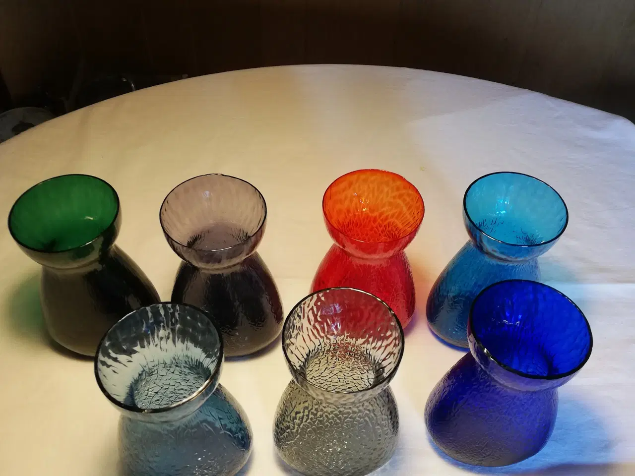 Billede 2 - Hyacintglas ovale hamret fra Kastrup Glasværk