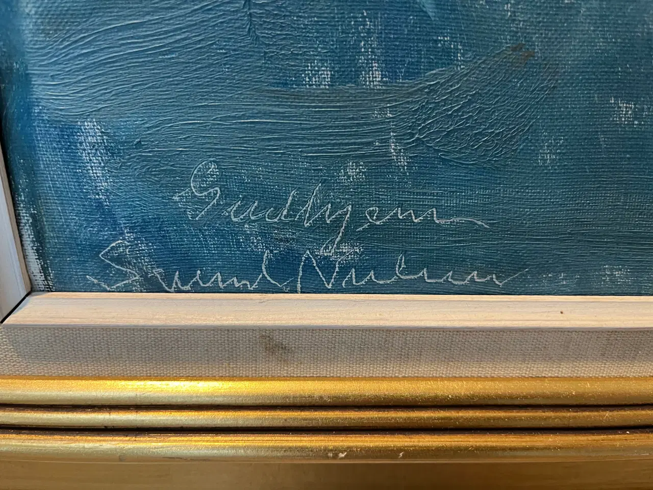 Billede 2 - Oliemaleri vintersene af Svend Nielsen.