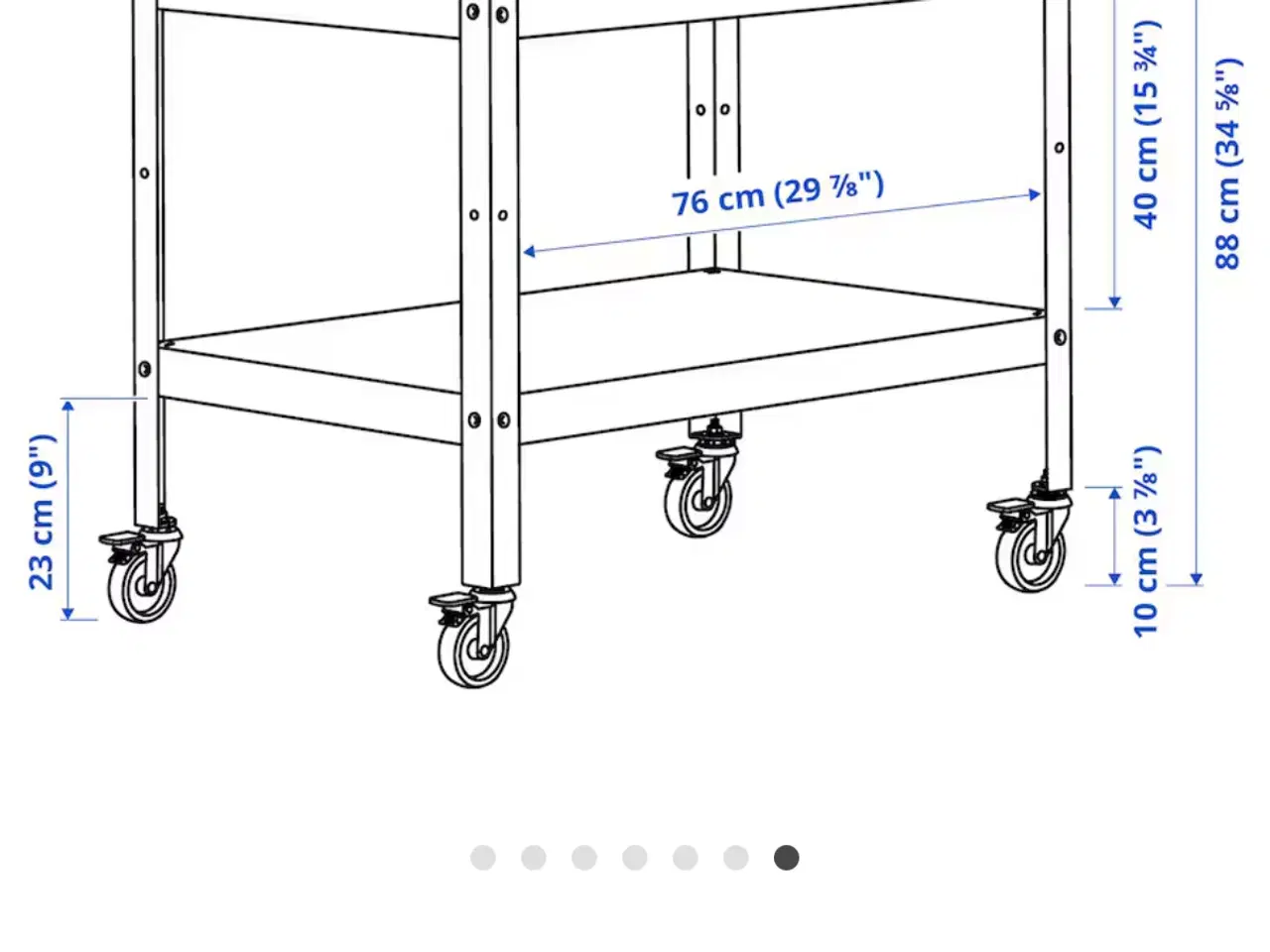 Billede 2 - Køkken / Rullebord fra IKEA 