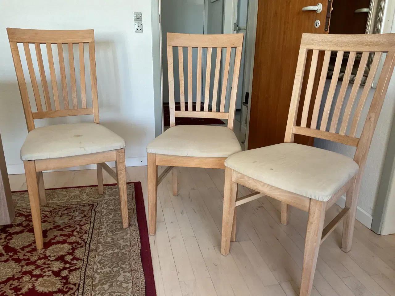 Billede 1 - Spisebordsstole i massiv eg 6 stk