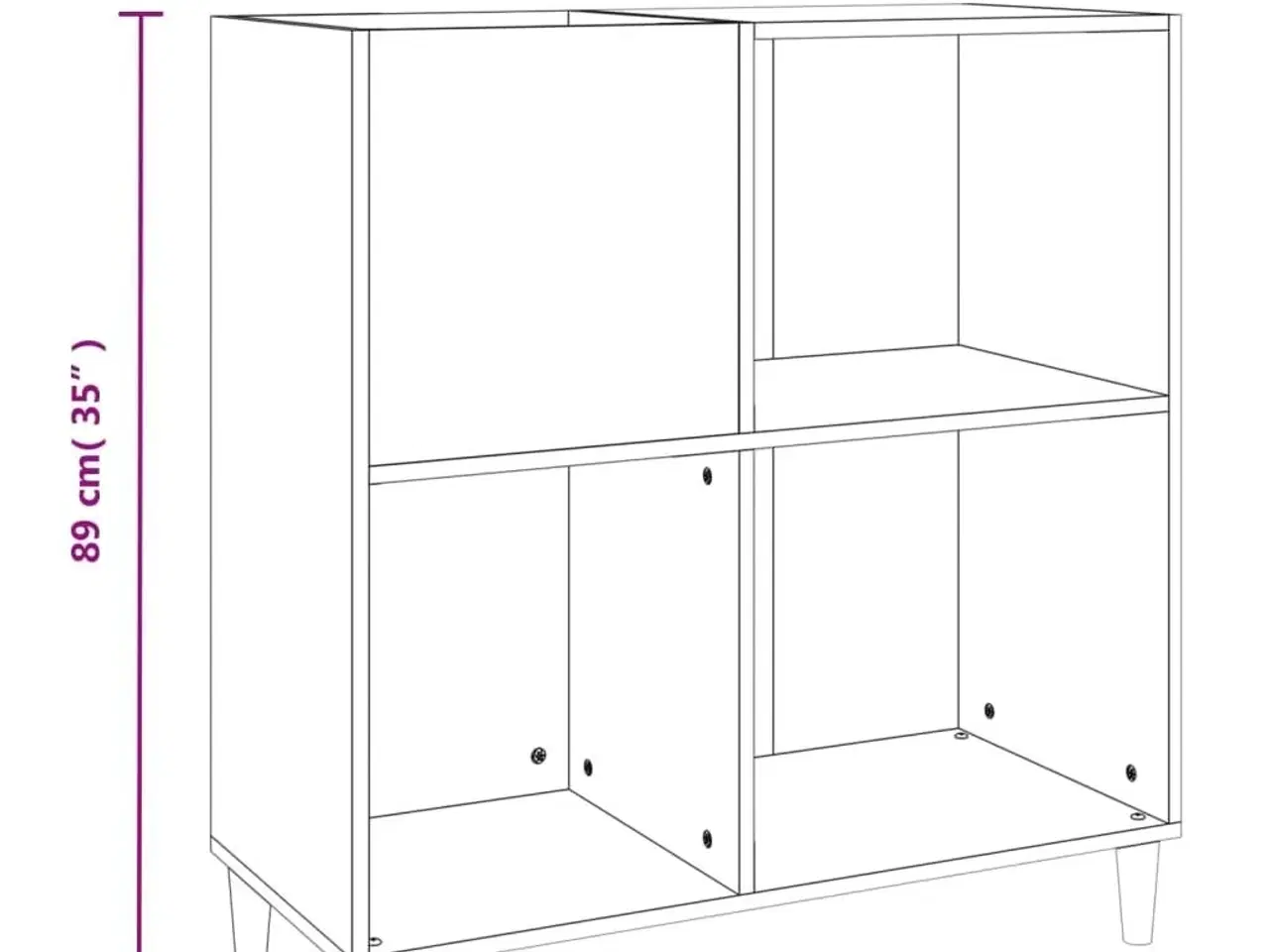 Billede 9 - Vinylskab 84,5x38x89 cm konstrueret træ hvid