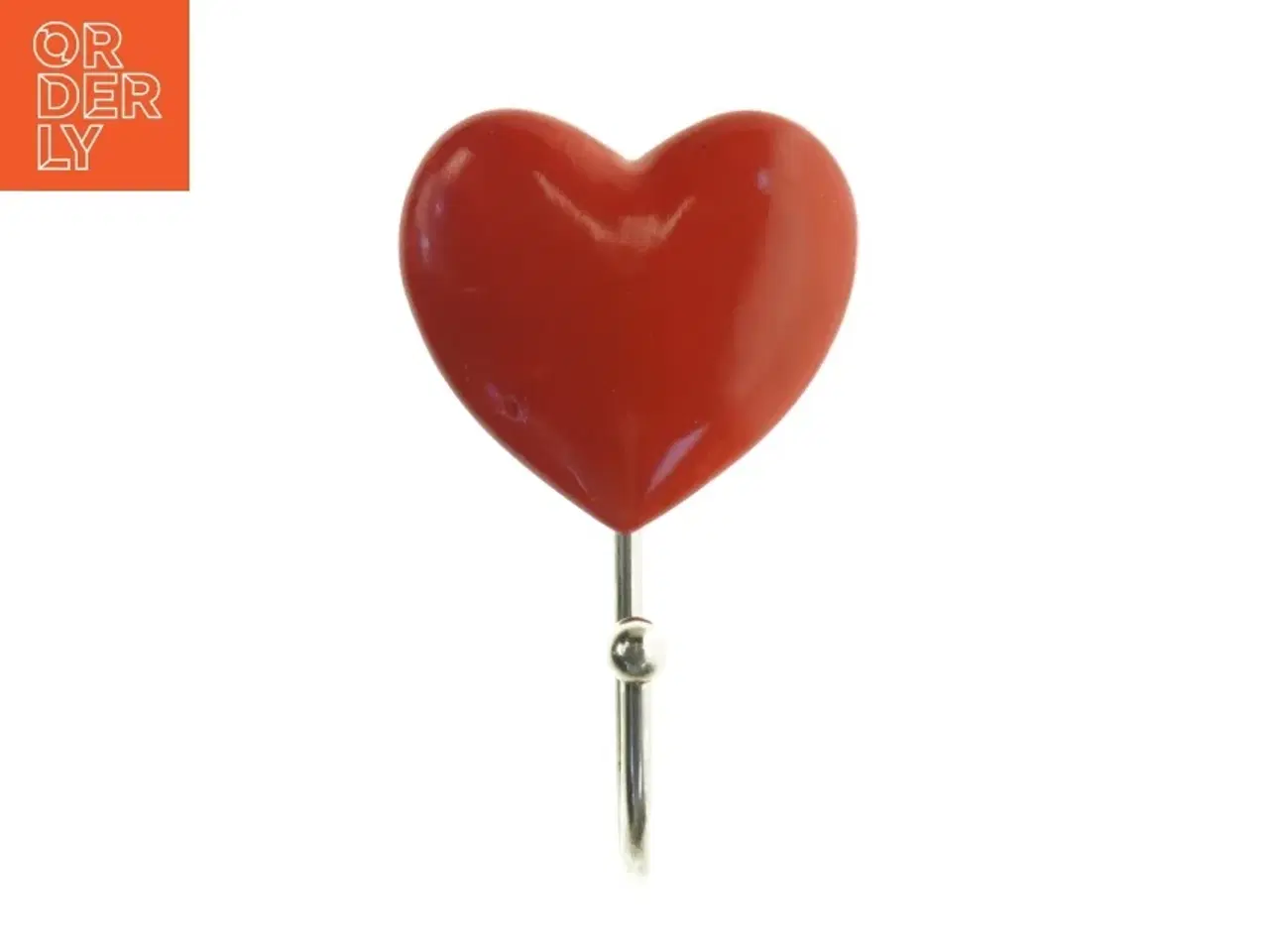 Billede 2 - Rød hjerteformet knage (str. 14 cm)