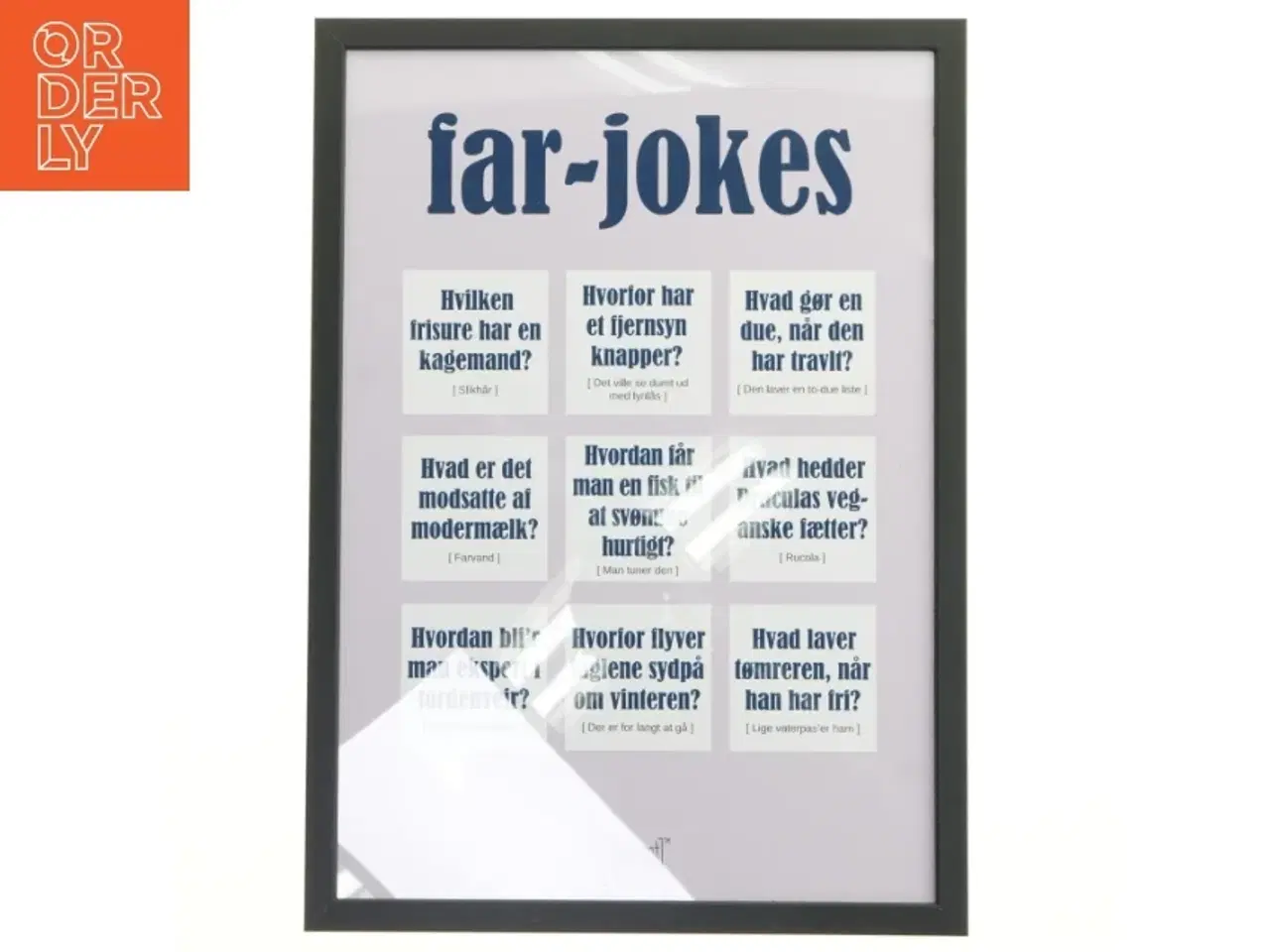 Billede 1 - Billedramme med far-jokes fra Dia’lægt (str. 44x32 cm)