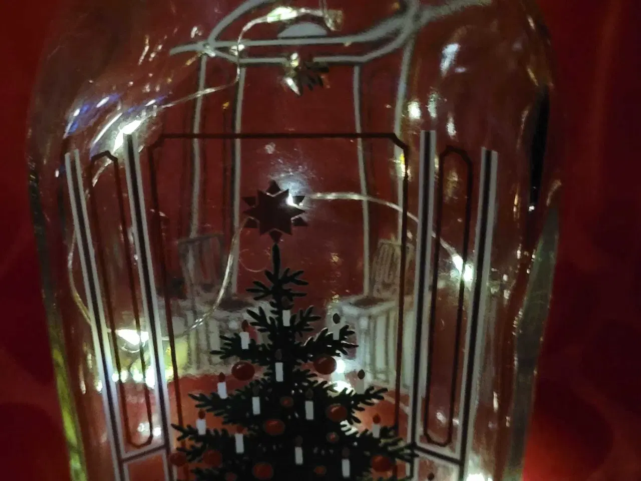 Billede 1 - Holmegaard  vinkarafker/ med lys i  og glas 