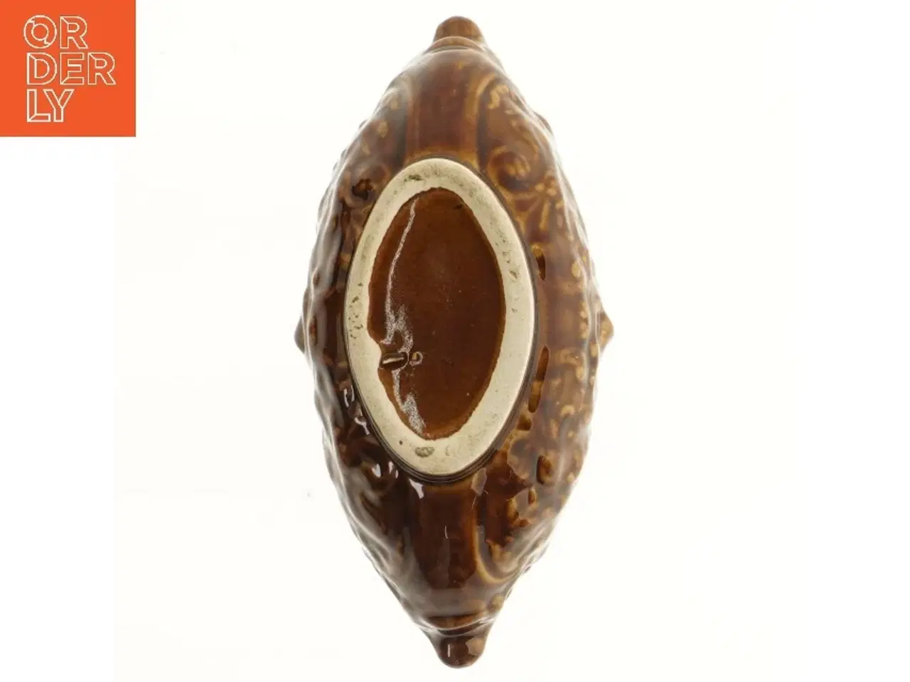 Billede 3 - Keramisk vase eller røgelseskar  med mønstret design (str. 25x10x12 cm)