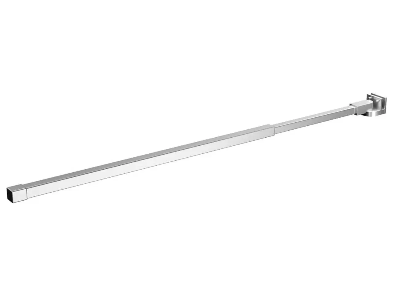 Billede 1 - Støttestang til brusevæg 70-120 cm rustfrit stål