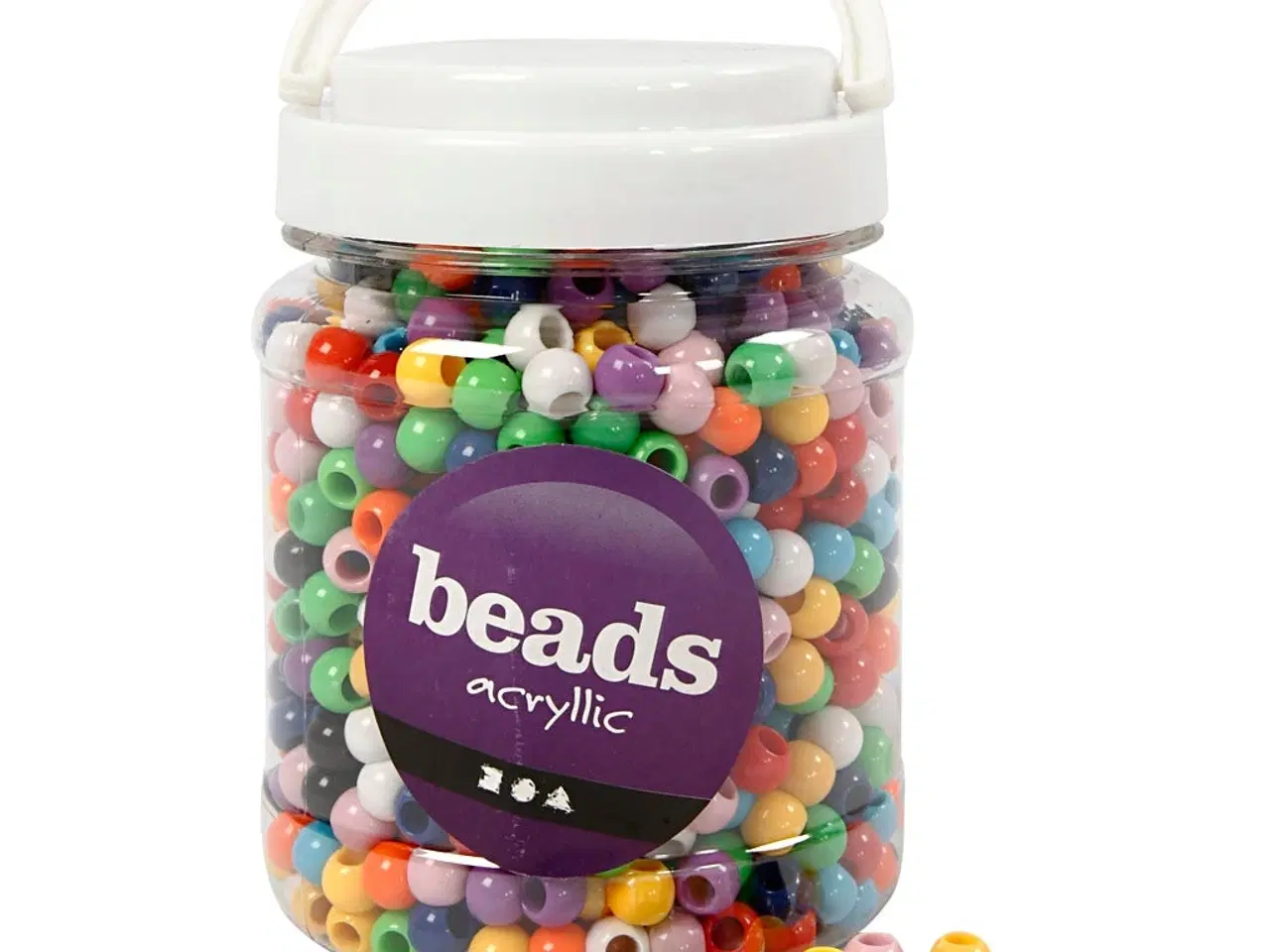 Billede 1 - Kongoperler 10 mm - Assorterede Farver til Håndarbejde