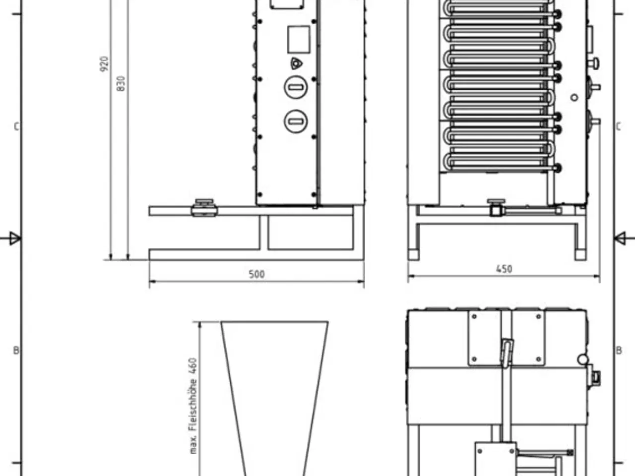 Billede 2 - Kebab & Shawarma grill til el – 30 kg kød