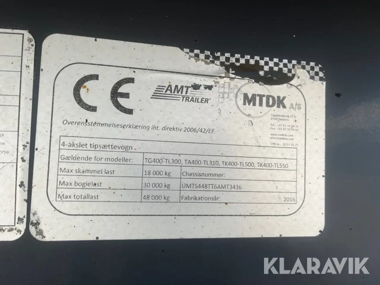 Billede 10 - Trailer AMT MTDK S448 4 akslet