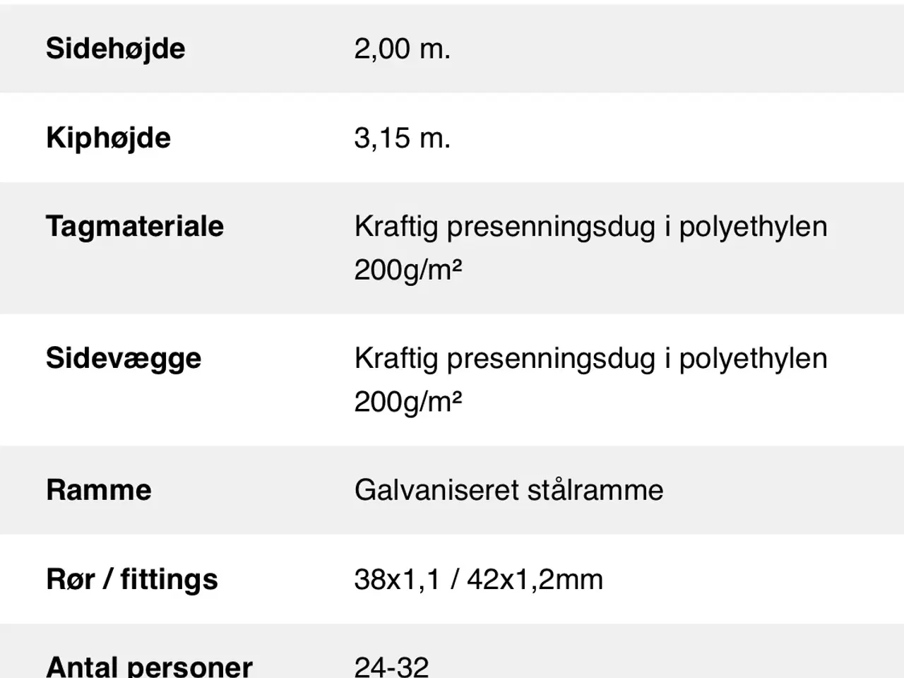 Billede 10 - Partytelt 4 x 6 Meter fra Dancover PE