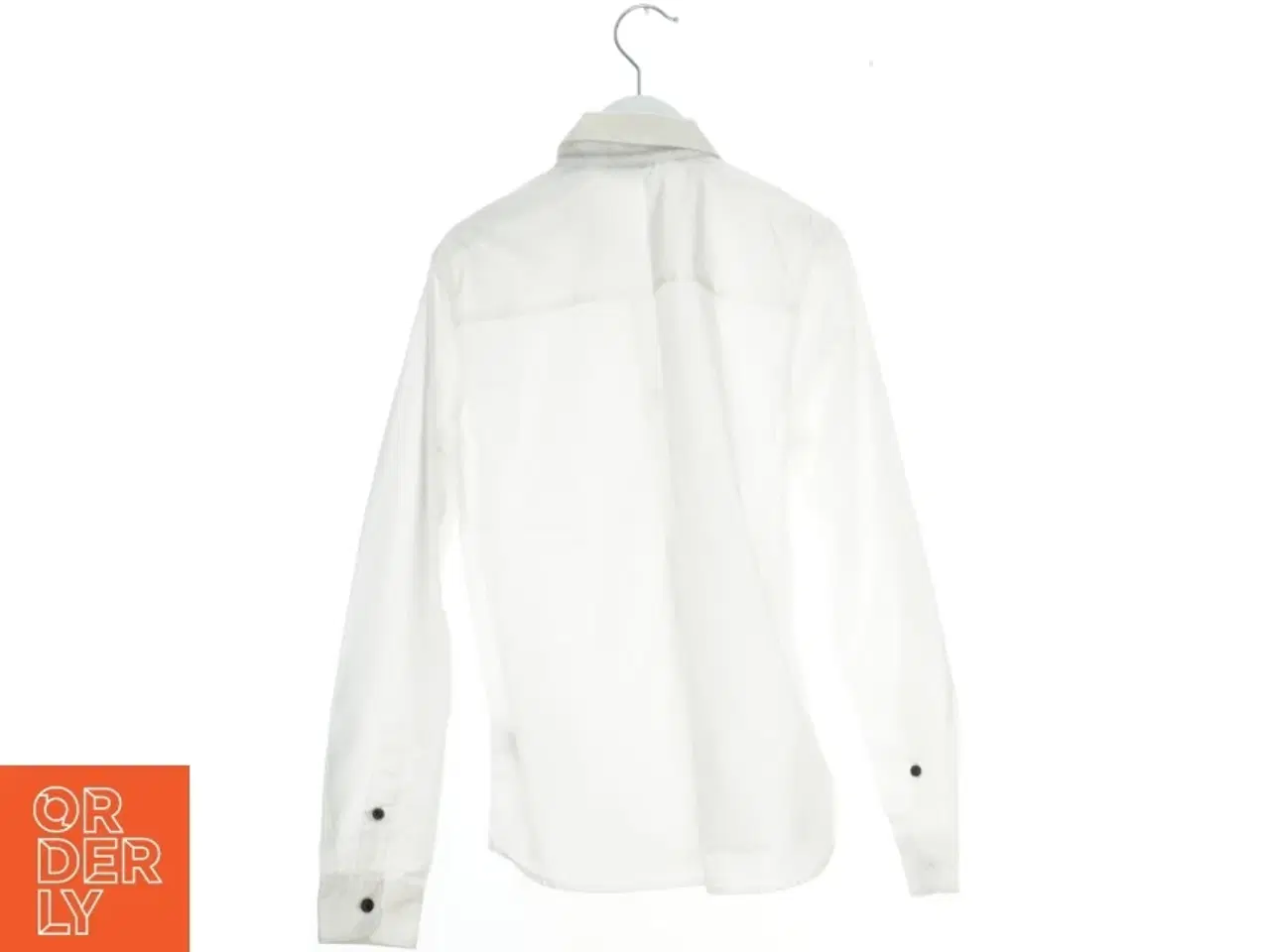 Billede 2 - Hvid skjorte med sorte knapper fra H&M (str. 146)