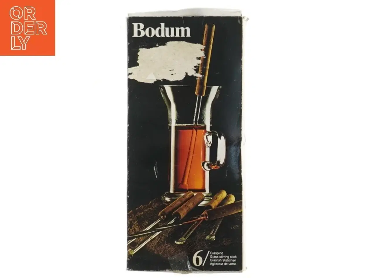 Billede 1 - Nyt Sæt med 6 glasrør omrørere fra Bodum (str. 6 stk 21,5 cm)til orish coffee