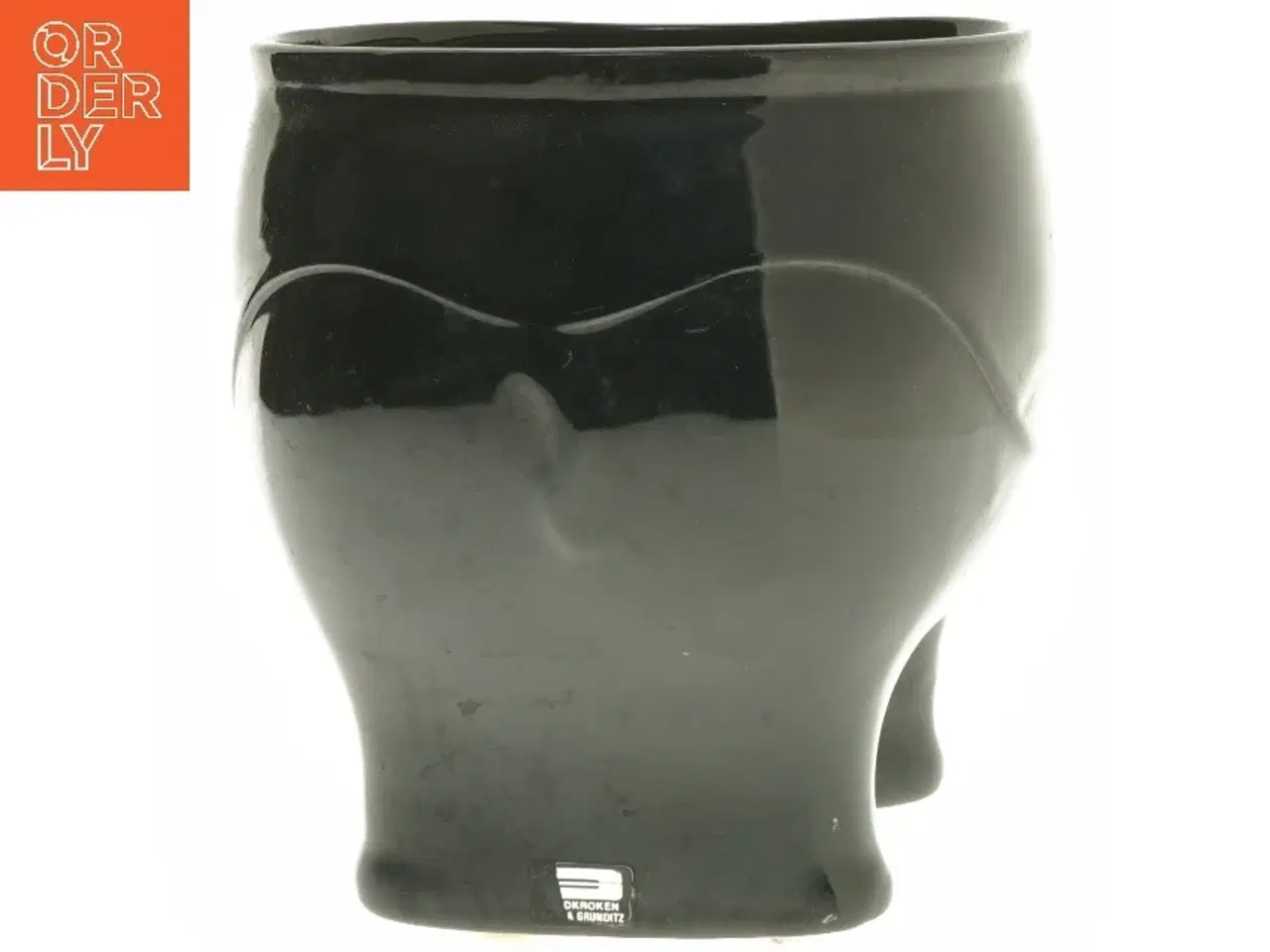 Billede 2 - Sort elefantformet krukke fra Guldkroken (str. Ø 14x20x16 cm)