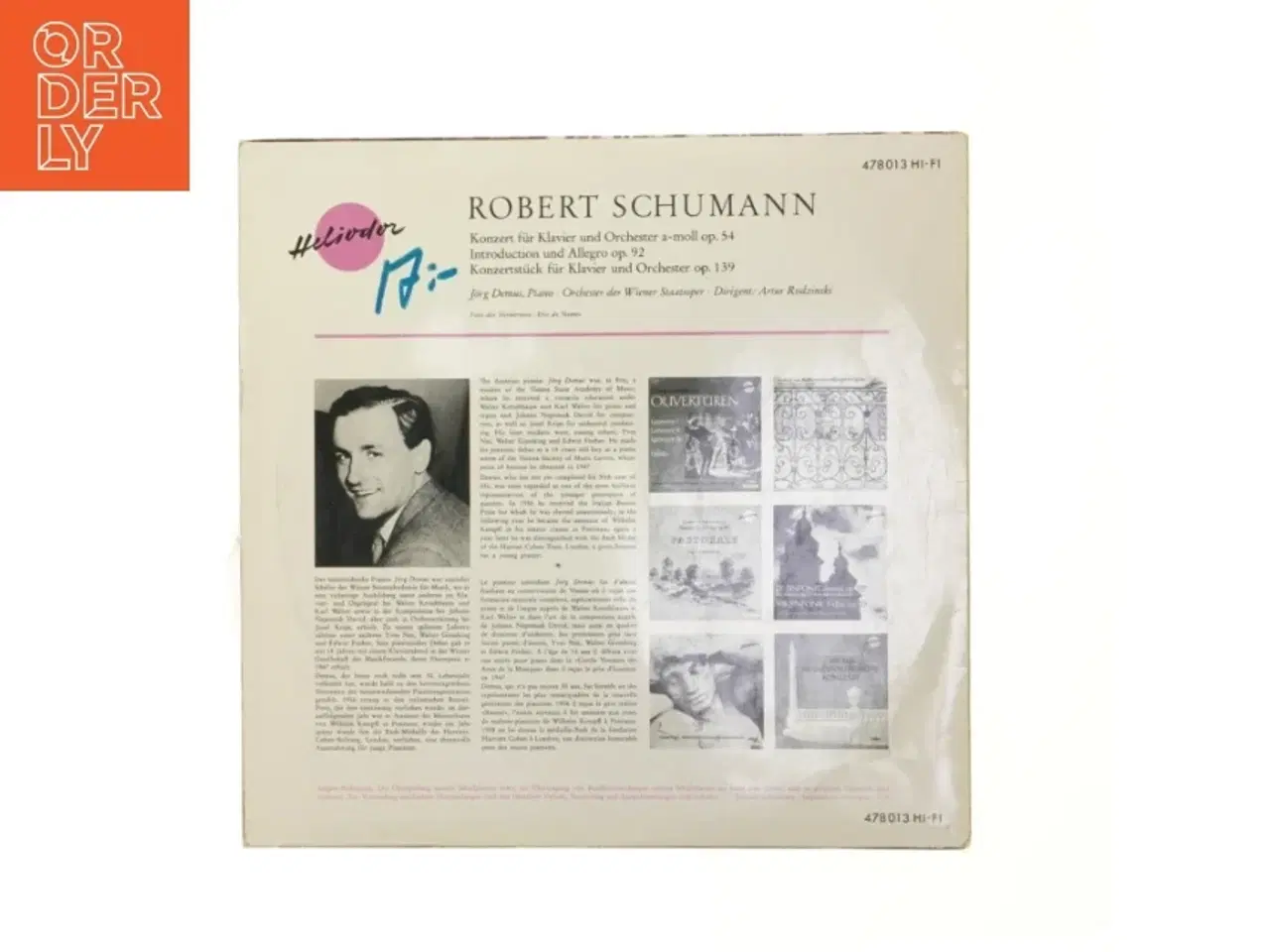 Billede 2 - Vinylplade - Robert Schumann Koncerter fra Heliodor