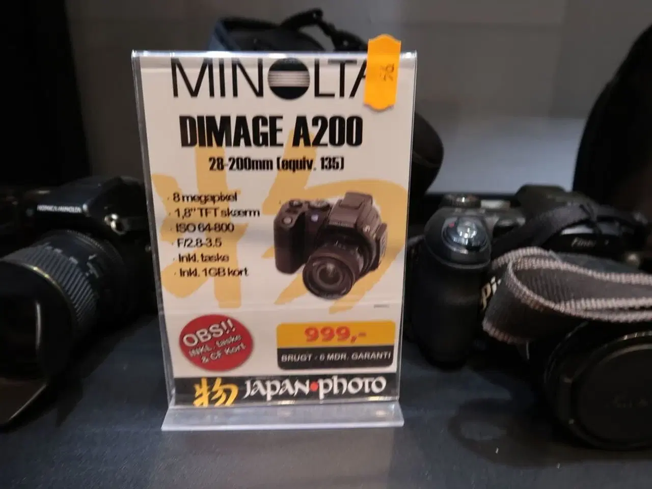 Billede 2 - Spejlreflekskamera MINOLTA Dimage A200 med taske