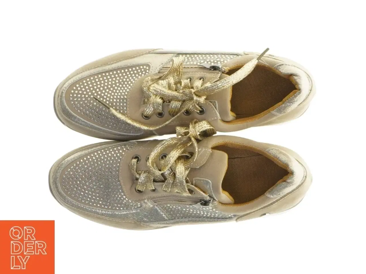 Billede 4 - Gyldne sneakers med glitter (str. 38)