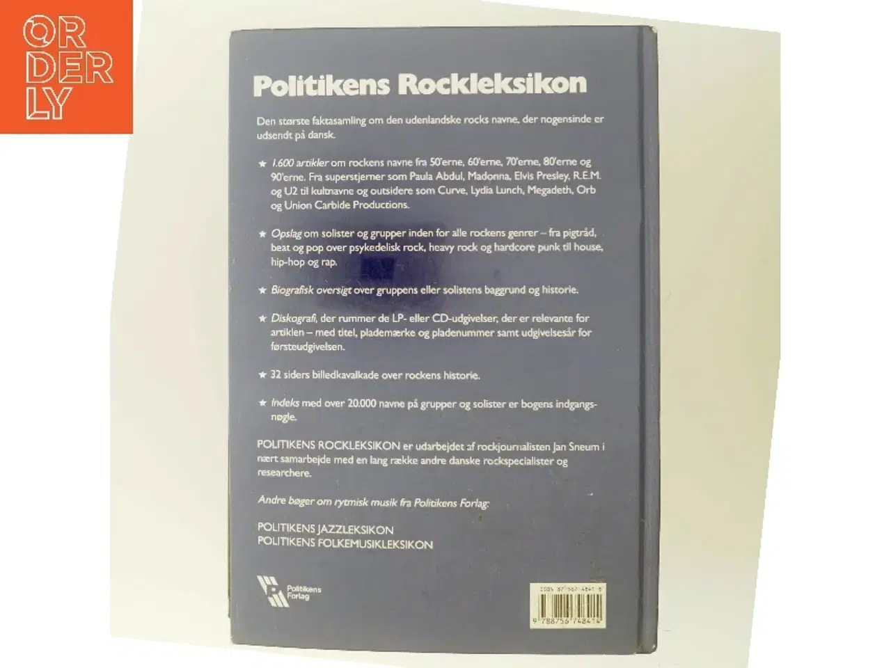 Billede 3 - Politikens rockleksikon : udenlandsk rock gennem 40 år af Jan Sneum (Bog)