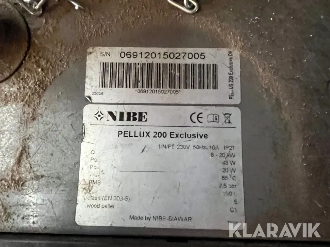 Billede 7 - Pillefyr Vølund Pellux 200E med 300 Liter magasin