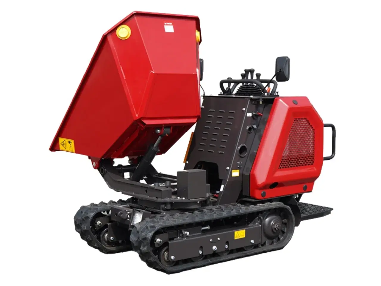 Billede 1 - Motorbør med sidetip - larvebånd - B&S benzinmotor